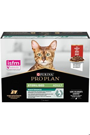 Pro Plan Kısırlaştırılmış Yetişkin Kedi Yaş Maması 10X85 gr