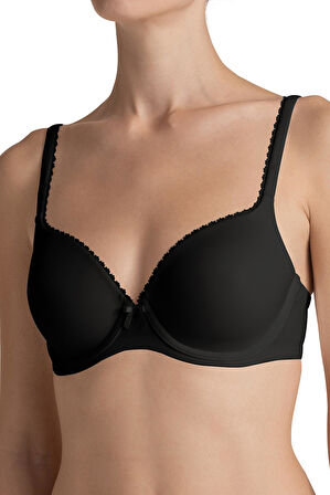 Triumph Perfectly Soft İçi Boş Pedli Balenli Siyah Sütyen