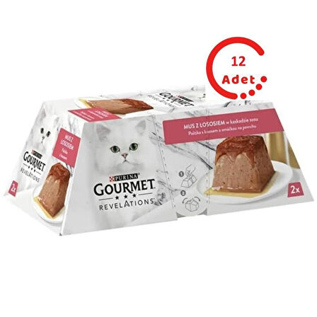 Gourmet Revelations Somonlu Kedi Maması 2x57 gr 12'li Paket