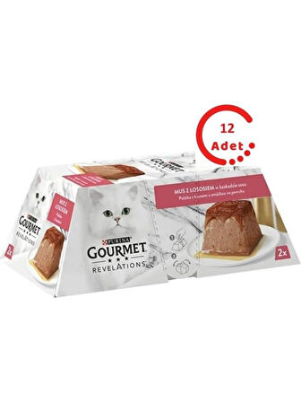 Gourmet Revelations Somon Balıklı Kedi Konservesi 2x57gr*12 Adet