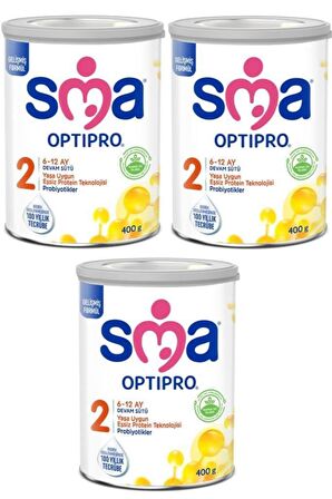 SMA Optipro Probiyotik 2 Devam Sütü 400 Gr X 3 Adet