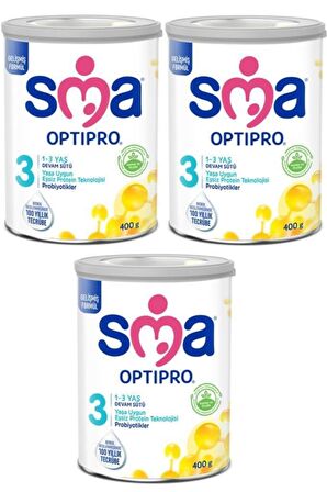 SMA Optipro 3 Prebiyotik Devam Sütü 3 x 400 gr