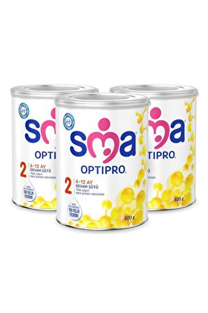 SMA Optipro 2 Probiyotik (6-12 Ay) Devam Sütü 800 gr- 3 Adet