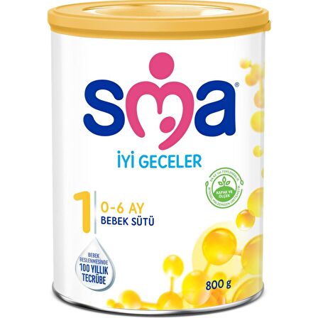 SMA İyi Geceler 1 0-6 Ay Bebek Sütü 800 gr