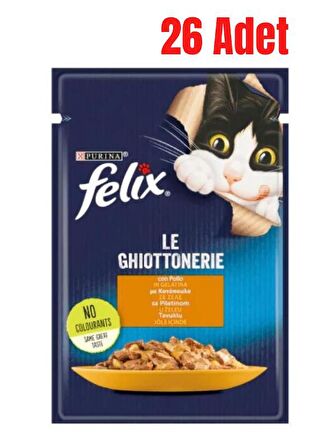 Felix Jöle İçinde Tavuklu Yetişkin Kedi Pouch Yaş Mama 85 Gr x 26 Adet