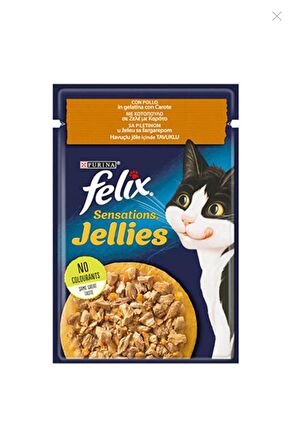 Felix Sensations Tavuk Havuç Jel Pouch Kedi Konservesi 85 Gr