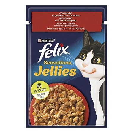 Felix Sensation Sığır Etli & Domatesli Kedi Yaş Mama 85 Gr