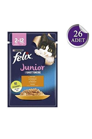 Felix Tavuklu Yavru Kedi Yaş Maması 85 Gr x 26 Adet