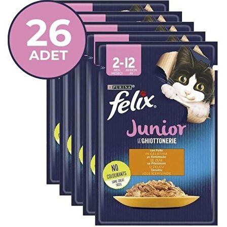 Felix Tavuklu Yavru Kedi Yaş Maması 85 Gr x 26 Adet