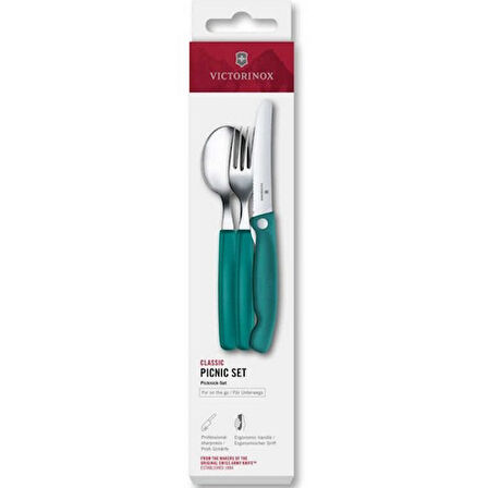 Victorinox 6.7194.3FC1 Swiss Classic 3lü Piknik Seti - Yeşil