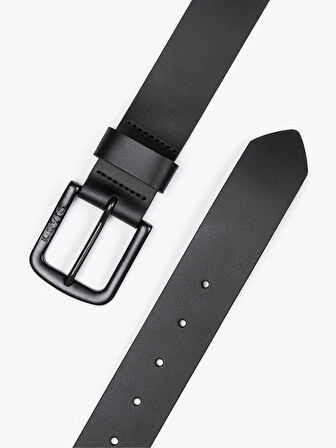 ERKEK SİYAH DERİ KEMER 38019-0153