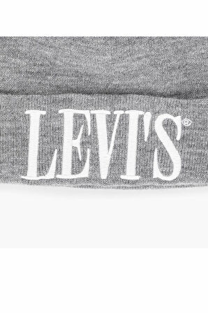 Levi's Unisex Gri Nakış Bere Şapka - 38022-0242