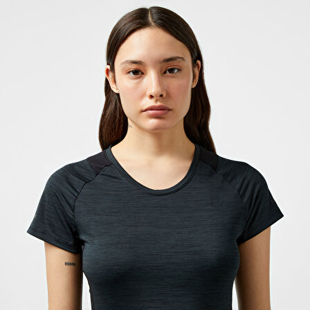 Energetics Evii SS Kadın Siyah Koşu T-Shirt