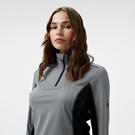 McKinley Andrea 1/2 Zip Kadın Gri Outdoor Polar