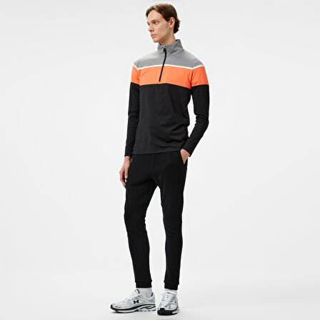 Mc Kinley Diego II Half Zipped Erkek Siyah/Turuncu Üst