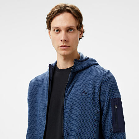 Mc Kinley Hucture II Fz Erkek Mavi Outdoor Sweatshirt