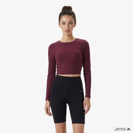 Energetics Olene LS Kadın Bordo Antrenman T-Shirt
