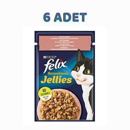 Felix Sensations Somonlu Karidesli Jel Pouch Kedi 6x85 Gr