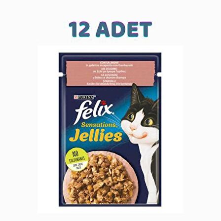 Felix Sensations Somonlu Karidesli Jel Pouch Kedi 12x85 Gr