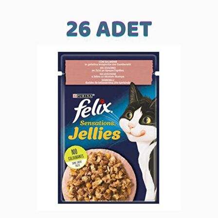 Felix Sensations Somonlu Karidesli Jel Pouch Kedi 26x85 Gr