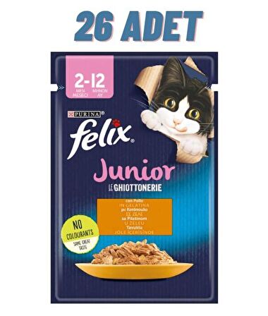 Felix Tavuklu Junior Yavru Kedi Konservesi Pouch 26x85 Gr