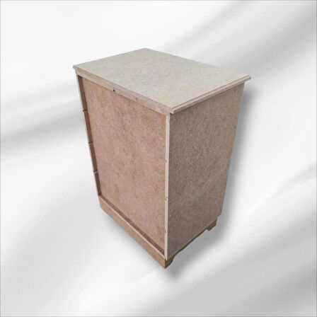 Ahşap Boyanabilir 7 Çekmeceli Takı-makyaj-aksesuar Çok Amaçlı Dekoratif Organizer Kutu