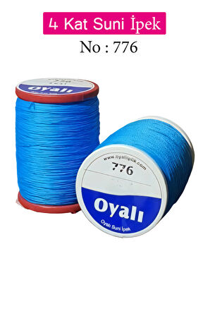 Oyalı 4 Kat Suni İpek İplik İğne Oyası Boncuk İpi Tığ Oyası No:776