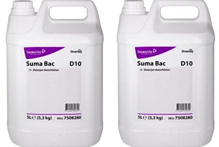 Diversey Suma Bac D10 Dezenfektanlı Yüzey Deterjanı 2x5L