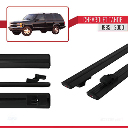 Chevrolet Tahoe 1995-2000 Arası ile Uyumlu BASIC Model Ara Atkı Tavan Barı Siyah 2 Adet
