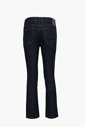 Erkek Düz Kesim Regular Fit Lacivert Jean Pantolon