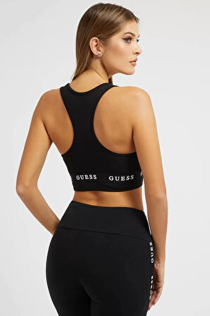 Guess Logo Şeritli Yuvarlak Yaka Aline Spor  Kadın  Sütyen