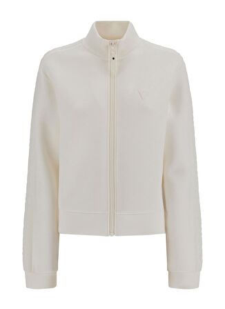Guess Krem Kadın Zip Ceket V2YQ17K7UW2-NEW ALLIE SCUBA ZIP
