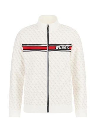 Guess Zip Ceket, M, Beyaz
