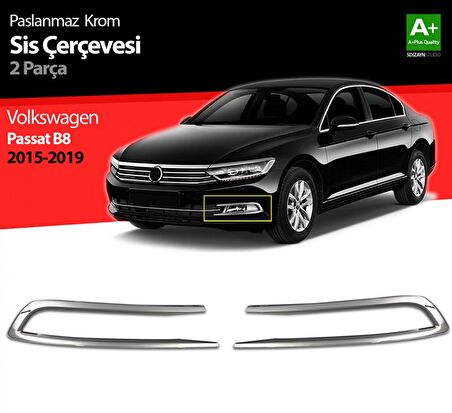 S-Dizayn VW Passat B8 Krom Sis Farı Çerçevesi 2 Parça 2015-2019