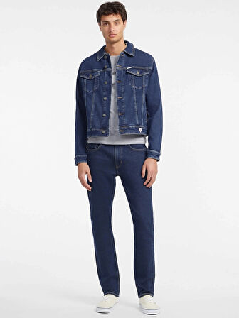 Guess  GJ MENS SLIM TRUCKER JACKET Erkek Mavi Ceket M4YN33D5DM3-VARD