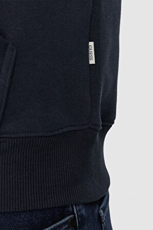 Erkek GJ İnce Fermuar Kapüşonlu Sweatshirt - Lacivert | S