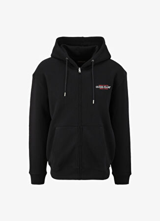 Guess Jeans Siyah Erkek Sweatshırt M4YQ27K9V31JBLK GJ ZIP HOOD REG AM
