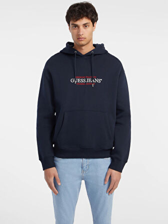 Guess Jeans Erkek Lacivert Sweatshirt M4YQ23K9V31-A71W