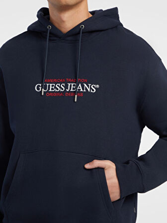 Guess Jeans Erkek Lacivert Sweatshirt M4YQ23K9V31-A71W