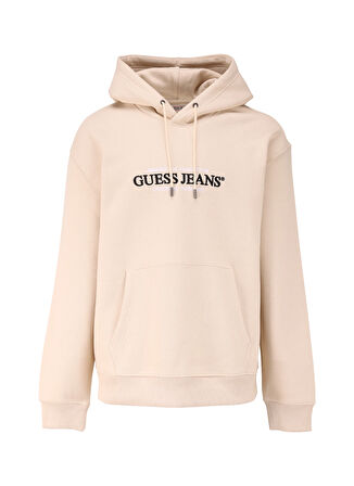 Guess Jeans Bej Erkek Sweatshırt M4YQ23K9V31G1W7 GJ HOOD REG AMERICA
