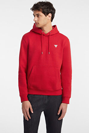 Erkek GJ HOOD SLIM MINI Kapüşonlu Sweatshirt - Kırmızı  | S