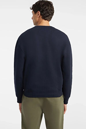 Erkek Guess Jeans CN REG Sweatshirt - Lacivert | M