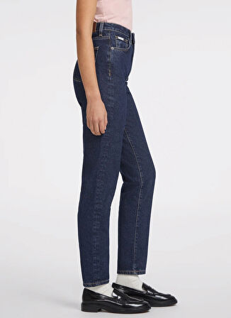 Guess Jeans Normal Bel Düz Paça Relaxed Koyu Mavi Kadın Denim Pantolon GJ G06 MOM - ECO RECY CO RIVERSIDE