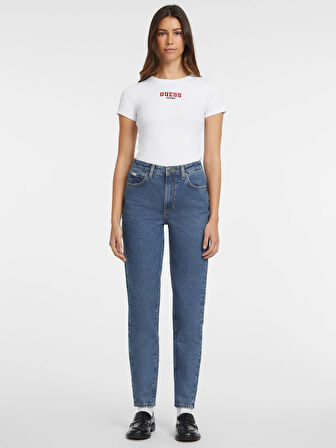 Guess Jeans Kadın Mavi Relaxed Fit Jean W4YA0DD5CC3-M3DW