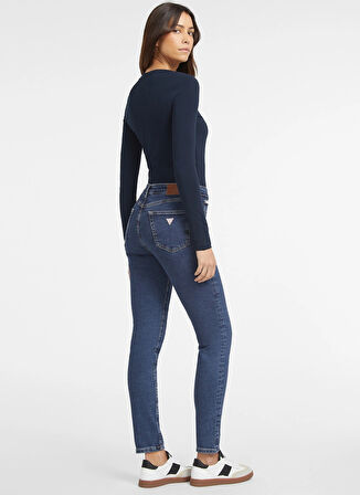 Guess Jeans Normal Bel Normal Koyu Mavi Kadın Denim Pantolon GJ G05 HIGH RISE SKI - ECO RECY CO