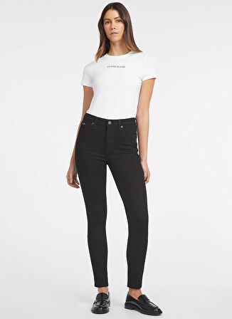Guess Jeans Normal Bel Normal Paça Normal Siyah Kadın Denim Pantolon GJ G05 HIGH RISE SKI - ECO RECY CO