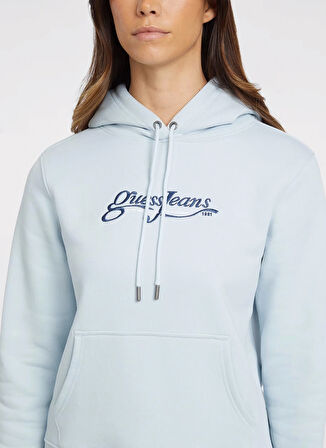 Mavi Kadın Kapüşon Yaka Normal Kalıp Desenli Sweatshirt GJ HOOD REG LA CALI - ORGANIC CO/PL