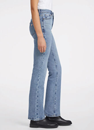 ECO RECY CO Mavi Kadın Regular Fit Desenli Denim Pantolon GJ G08 MID RISE STRA