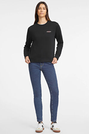 Kadın GJ CN REG MINI Sweatshirt - Siyah  | L