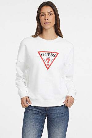 Kadın GJ CN OS ICONIC Sweatshirt - Beyaz | S